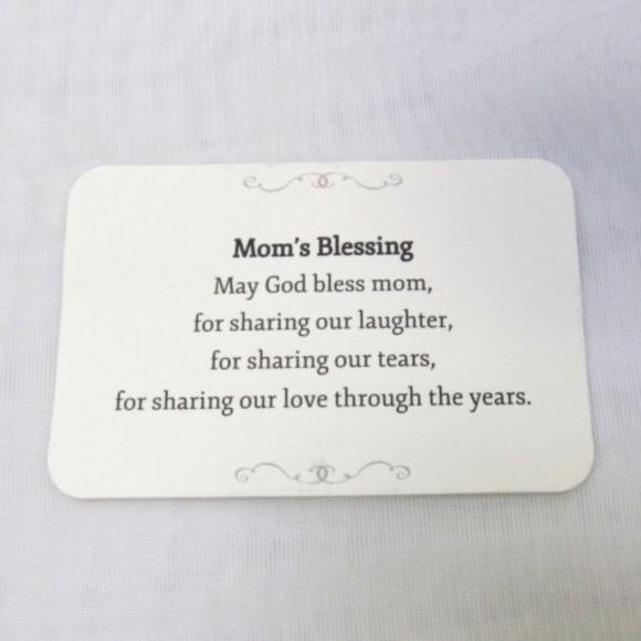 Silver Plated Mom's Blessing Angel Wing Charm Bracelet Mother Mom Gift - Picture 2 of 4